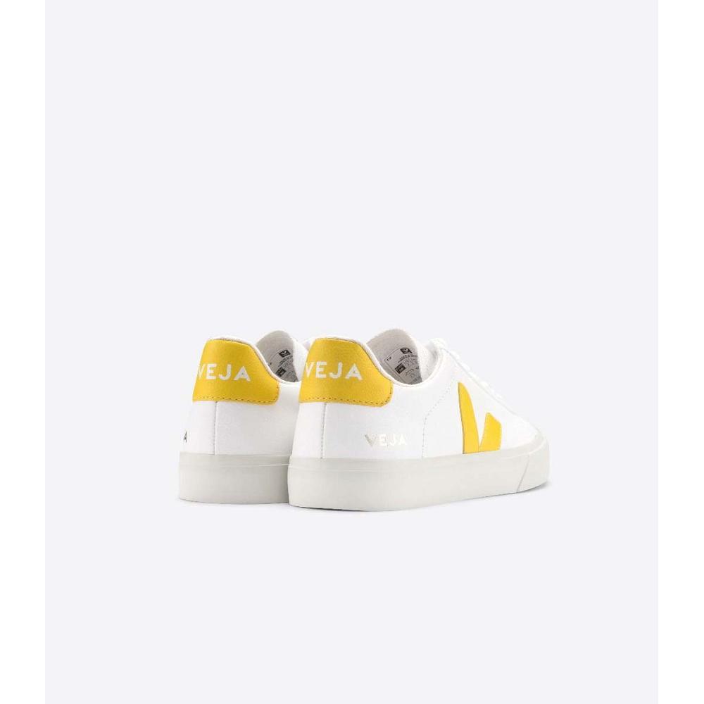 Low Tops Sneakers ανδρικα Veja CAMPO CHROMEFREE White/Yellow | GR 205HAP